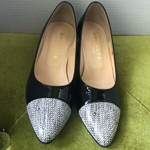 Brunate Women’s Dress Shoes Handmade in Italy 8.5 Size Black VERO CUOIO